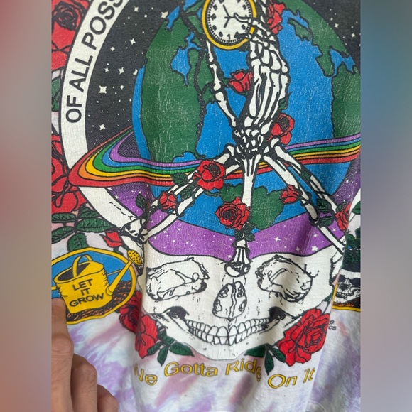 Online ceramics – Grateful Dead “love is real”tie-dye Medium T-shirt - Picture 2 of 5